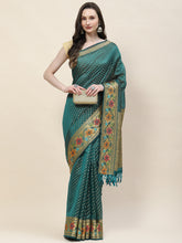 Abstract Woven Cotton Saree